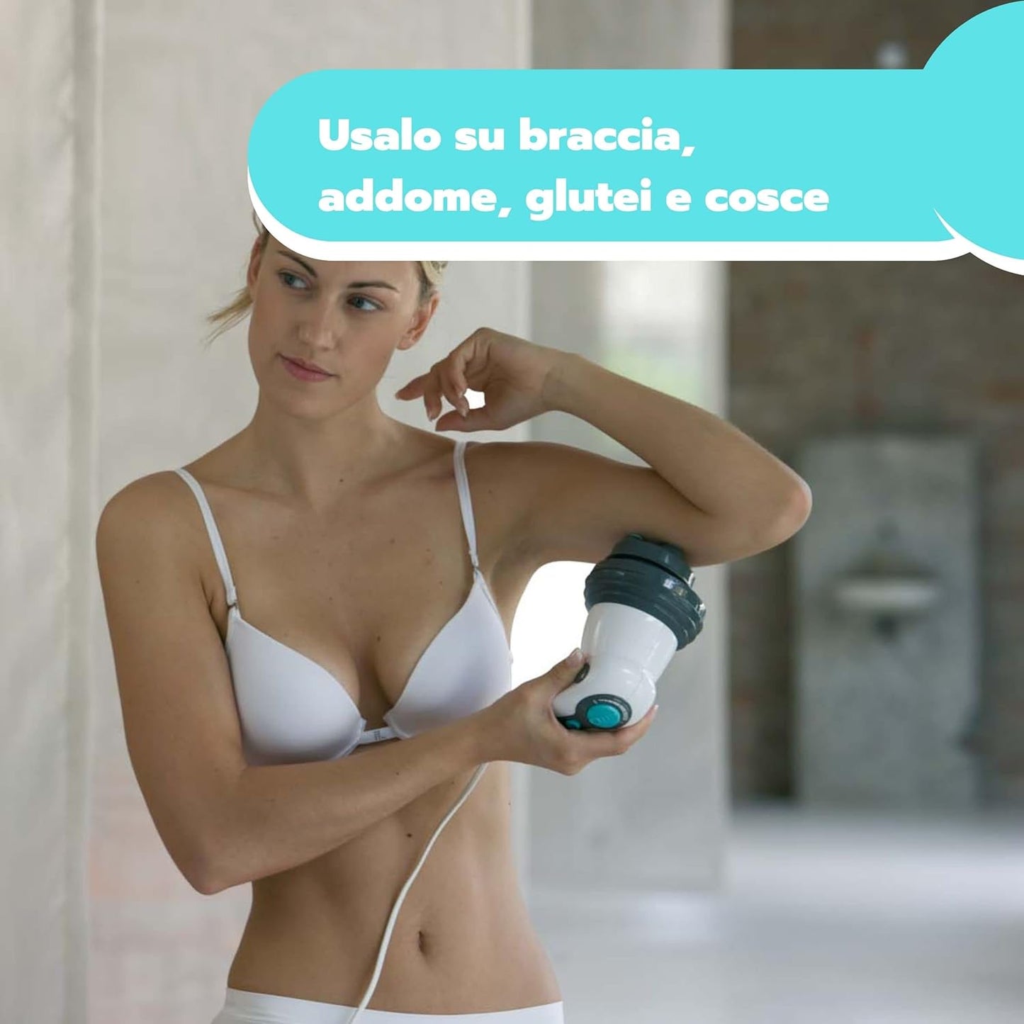 ARDES - Appareil de massage professionnel anti-cellulite avec chauffage infrarouge pour le fessier et les jambes avec 4 accessoires interchangeables et une pochette de voyage Modèle ARM240N