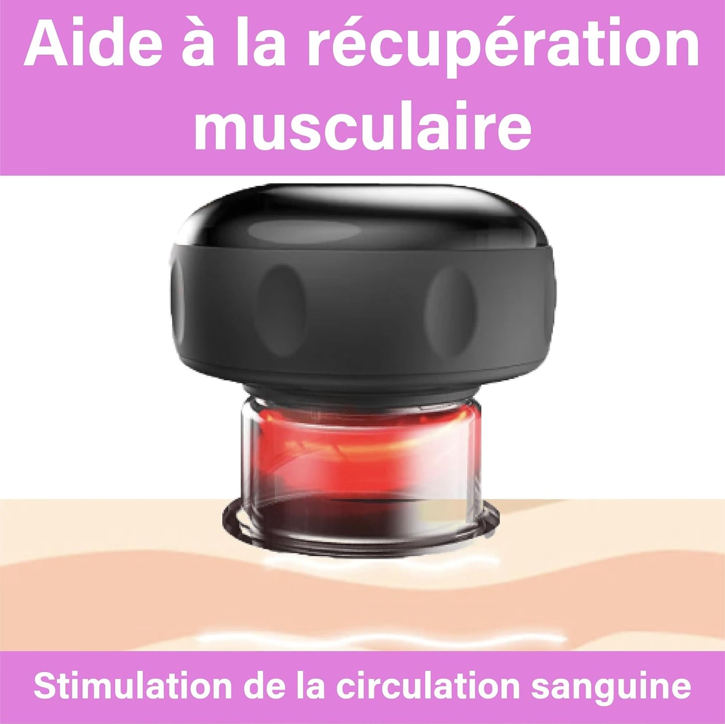 Ventouse anti cellulite electrique | Elimine la cellulite | Appareil massage professionnel | Machine de thérapie sous vide intelligente | Soulage les douleurs, tensions musculaires | Relaxation corps