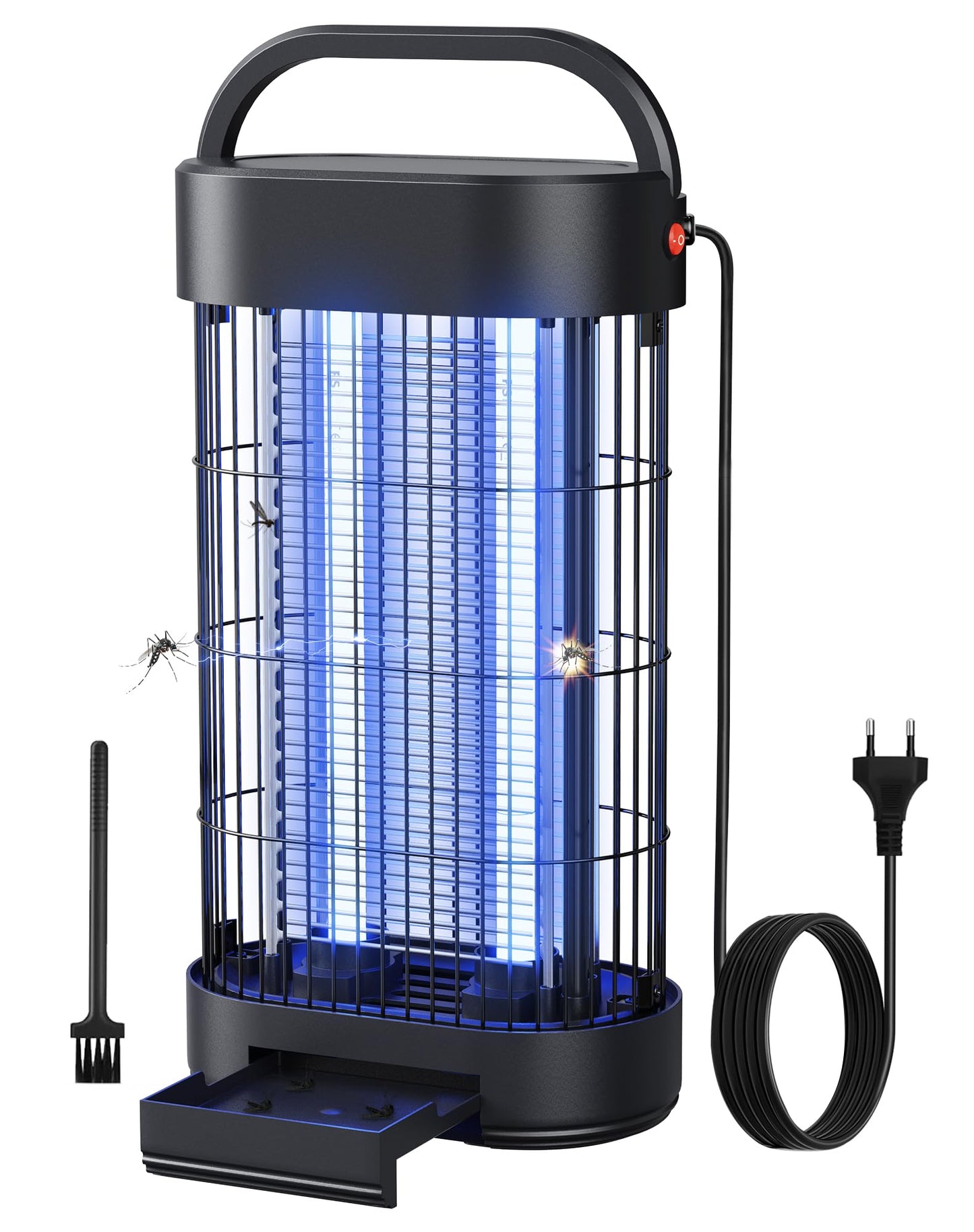 Lampe Anti Moustique 14W, 1800V UV Destructeur d'Insectes Électrique pour Intérieur, Piège Insectes Efficace pour Chambre, Cuisine et Bureau, Portée 60 m², Noir