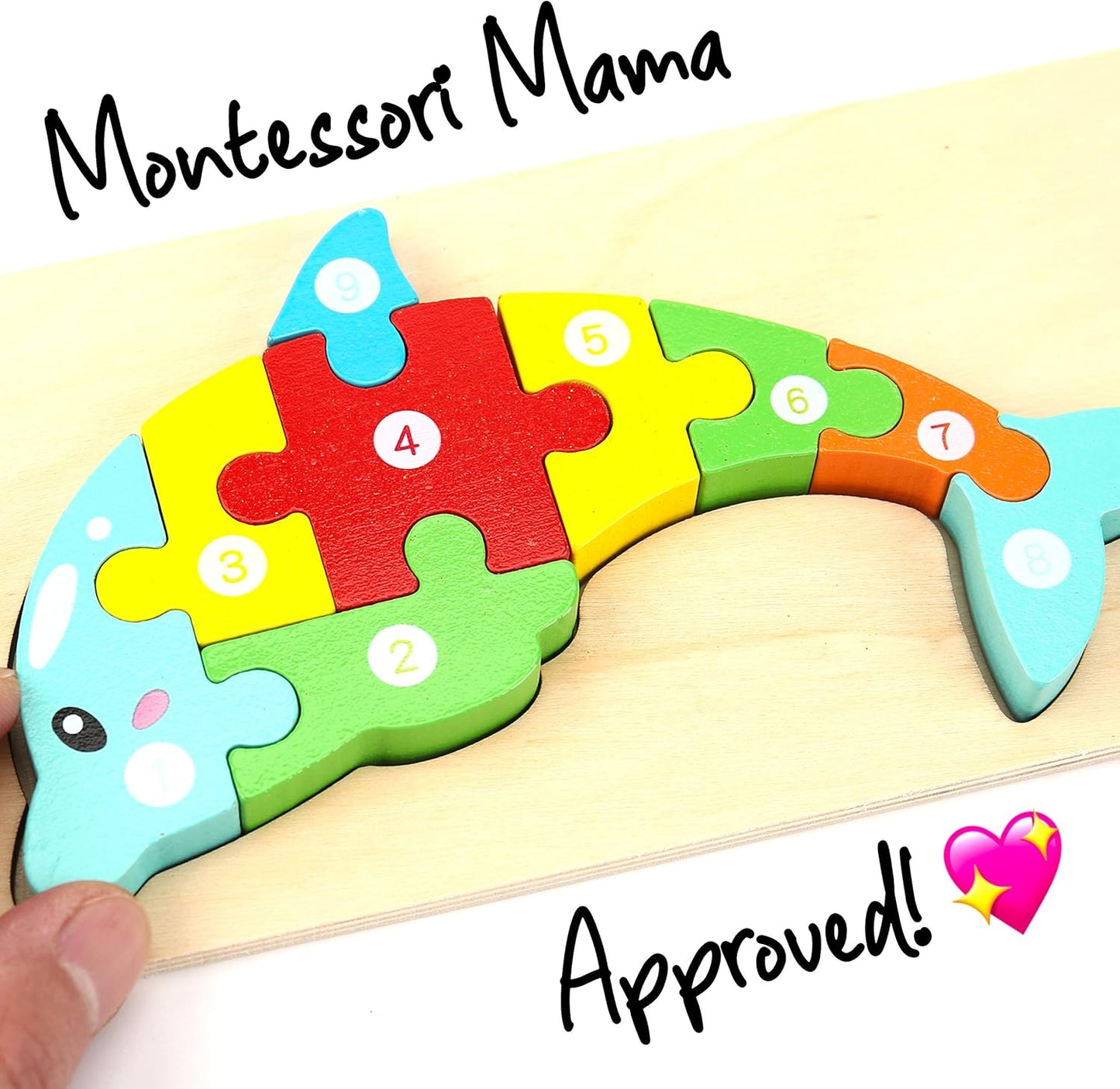 Montessori Mama Wooden Toddler Puzzles for Kids Ages 3-5 | Montessori Toys for Toddlers 3 Years Old | Wooden Puzzles for Toddlers 3-5 Years | 4-Pack Toddler Puzzle Toddler Toys