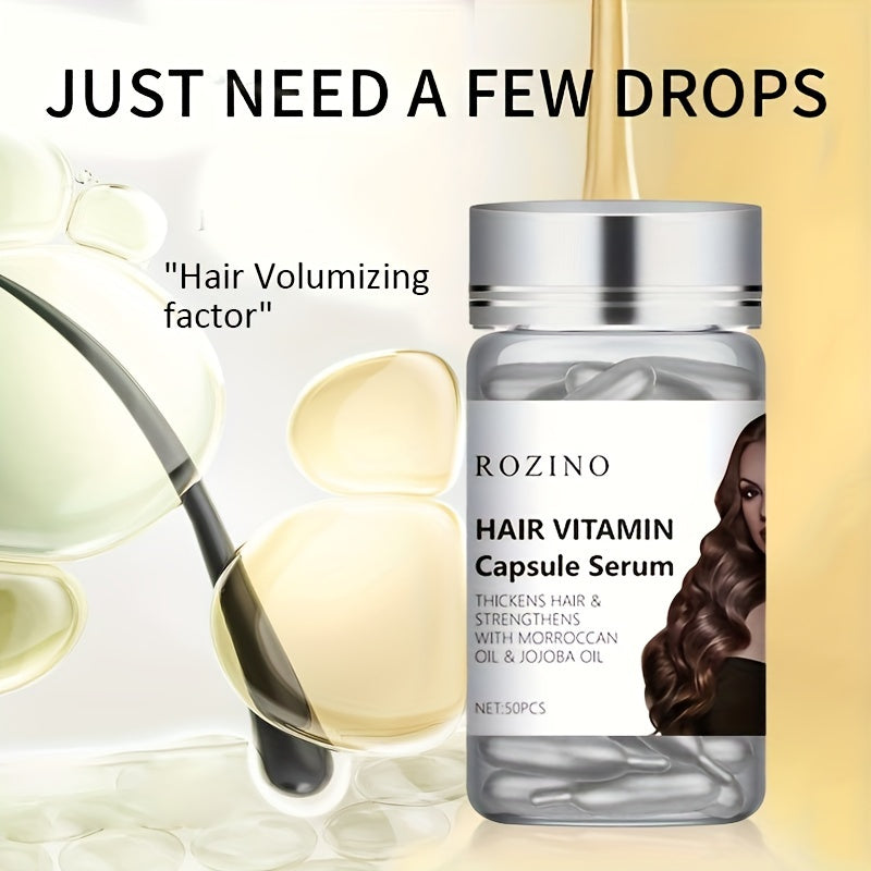 50pcs Vitamin Hair Capsules: Care For Dry Hair & Make It Look Glossy & Shiny!