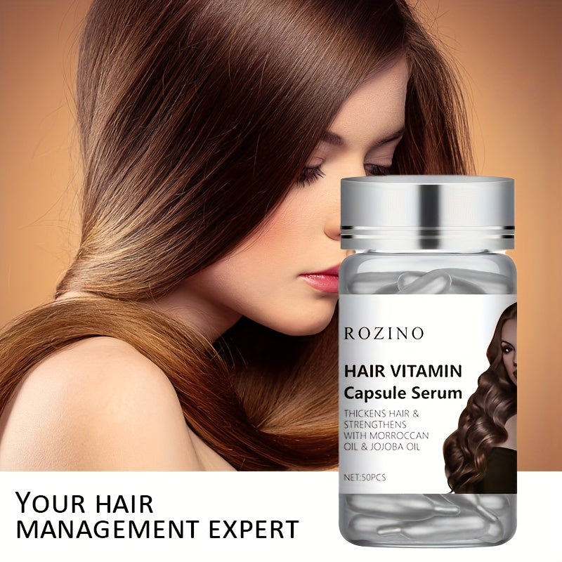 50pcs Vitamin Hair Capsules: Care For Dry Hair & Make It Look Glossy & Shiny!