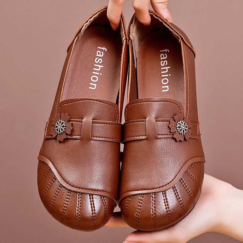 Chaussures pour femmes en cuir véritable