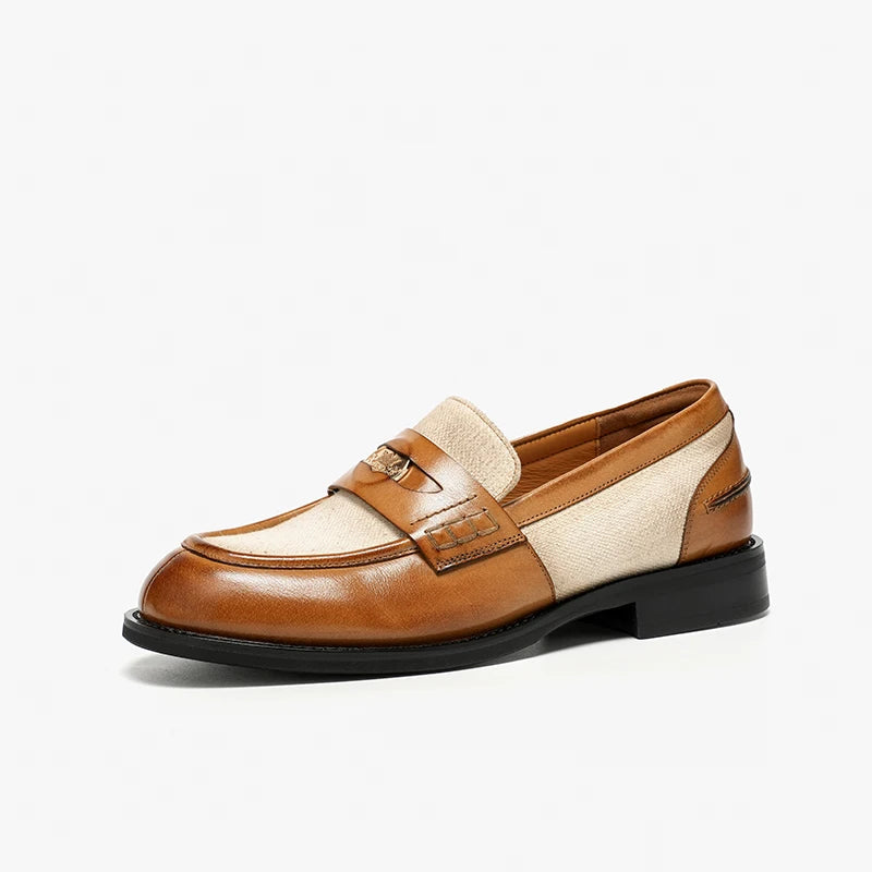 Mocassins en cuir véritable pour femme