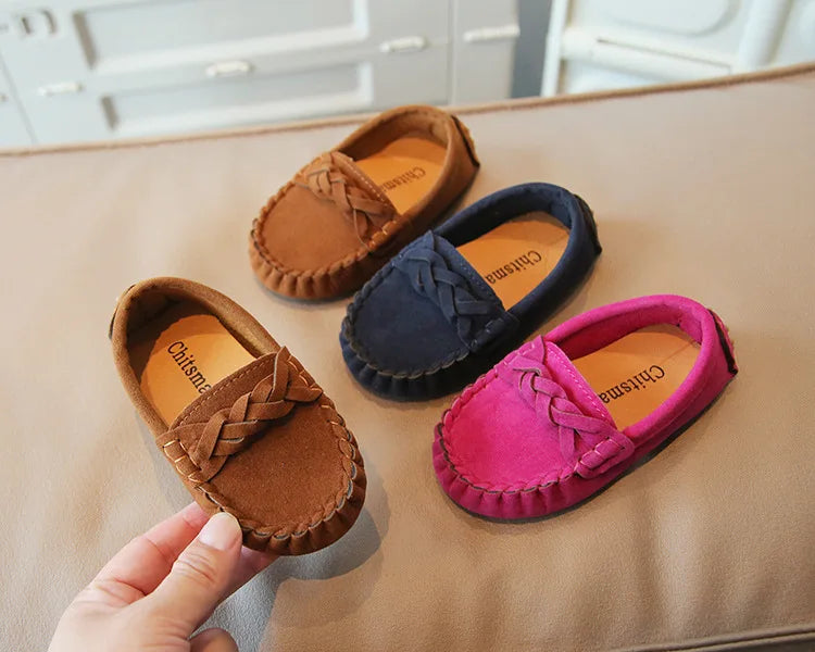 mocassins souples et tendance pour enfants, chaussures plates décontractées