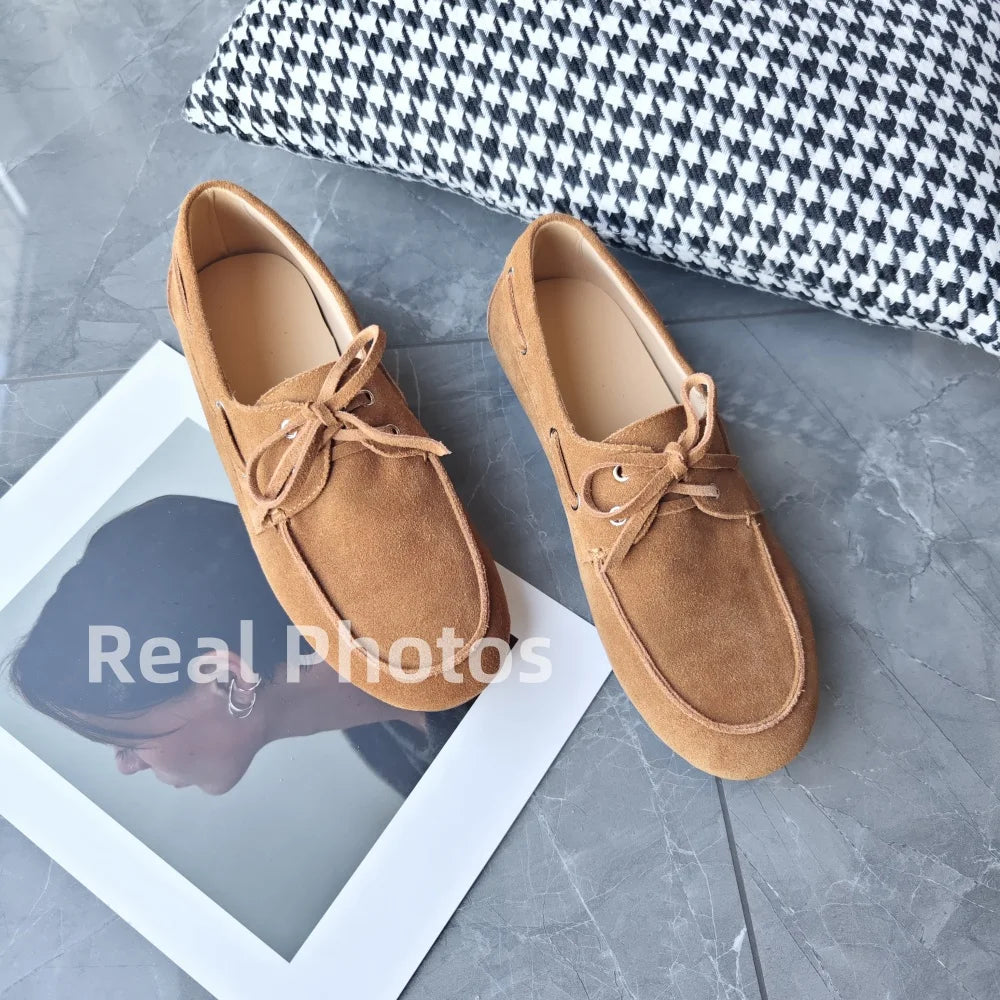 Mocassins en daim vintage pour femmes