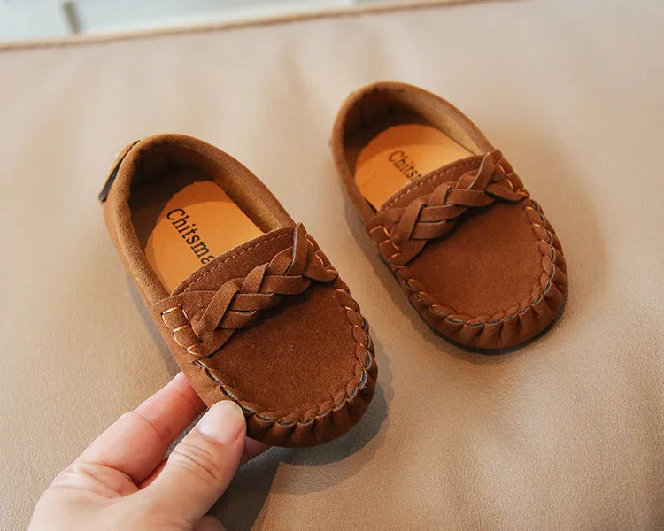 mocassins souples et tendance pour enfants, chaussures plates décontractées