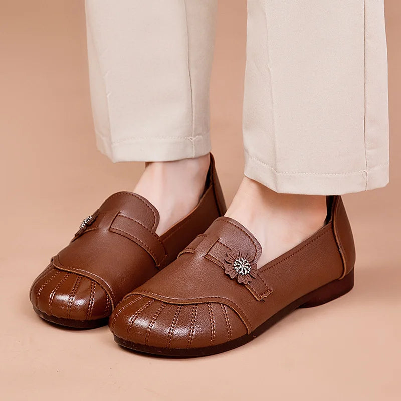 Chaussures pour femmes en cuir véritable