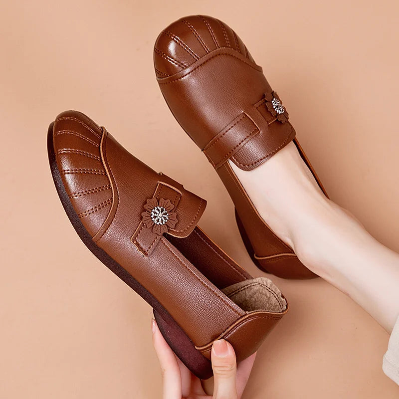 Chaussures pour femmes en cuir véritable