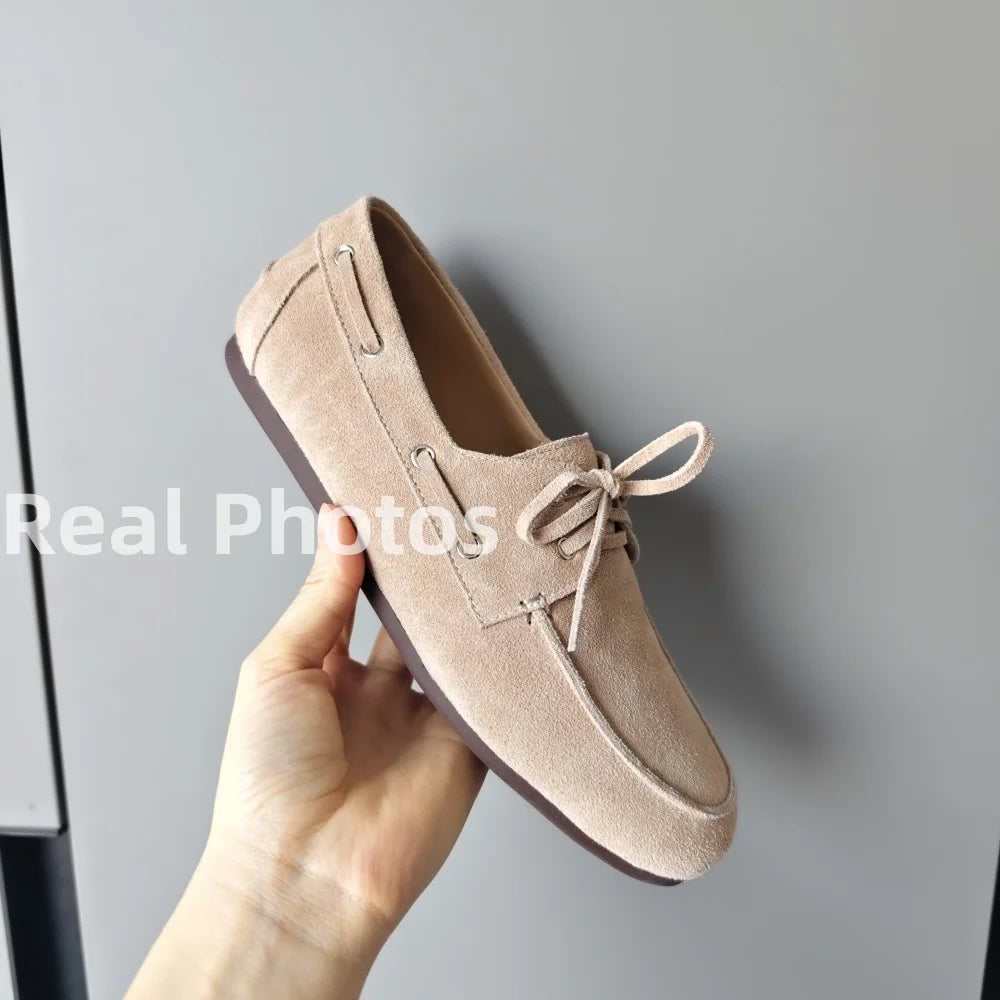 Mocassins en daim vintage pour femmes