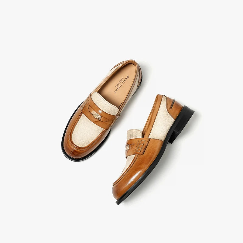 Mocassins en cuir véritable pour femme