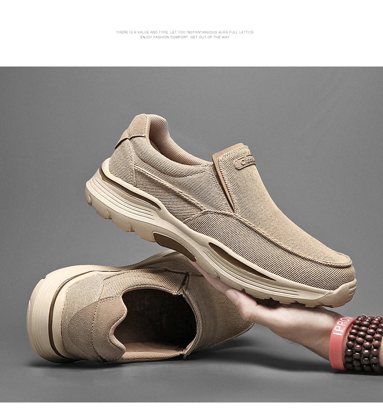 Chaussures décontractées en toile respirantes pour hommes