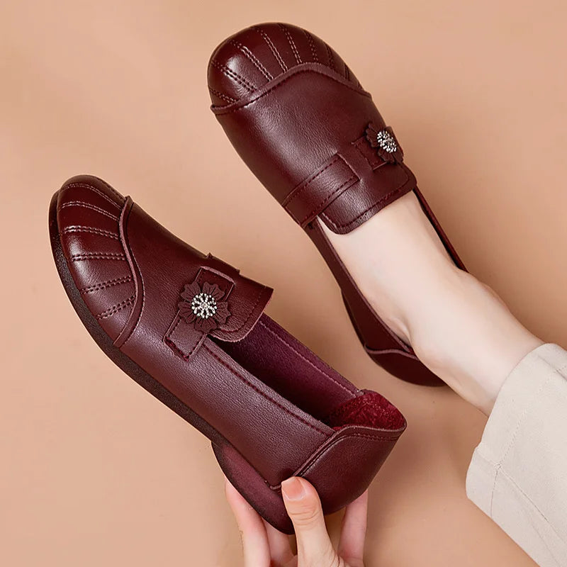 Chaussures pour femmes en cuir véritable