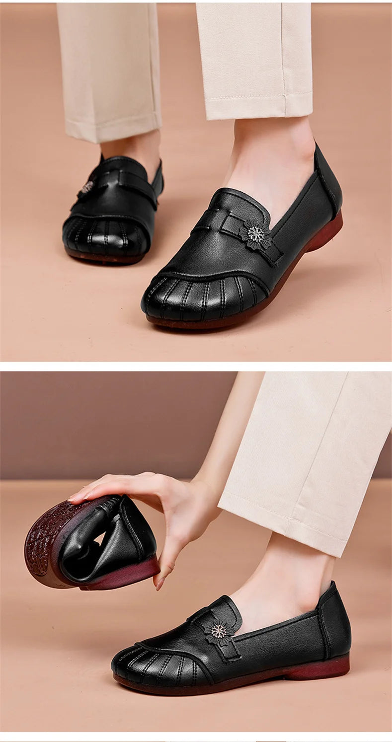 Chaussures pour femmes en cuir véritable