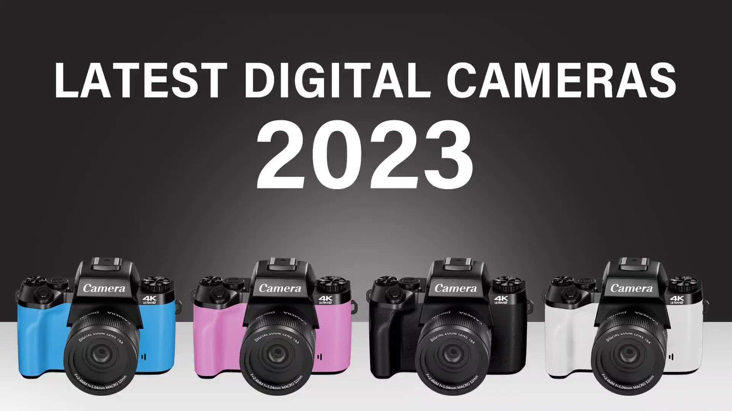 64MP 4K Vlogging Camera Pro - Dual Cameras, 16x Digital Zoom, WiFi, Touch Screen, 32GB SD Card, Camera Bag - High-Definition Photography and Video Recording Companion