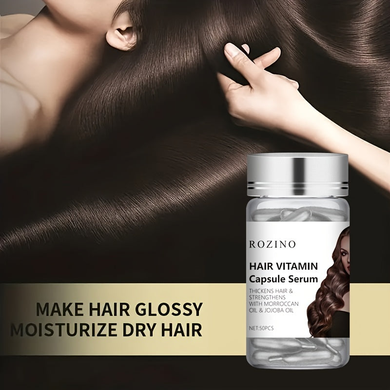 50pcs Vitamin Hair Capsules: Care For Dry Hair & Make It Look Glossy & Shiny!