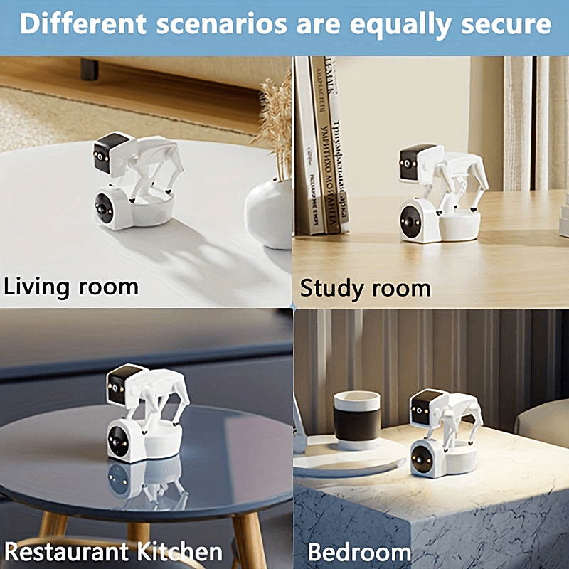 1pc Robot Dog 3MP HD Quality Upgrade Dual Camera (360° Rotation) 6 Layers Of High-definition Lens, 5G High-Speed Transmission, Support Multiple People Watch, Full Color Night Vision, HD Super Clear Night Vision, Smart Motion