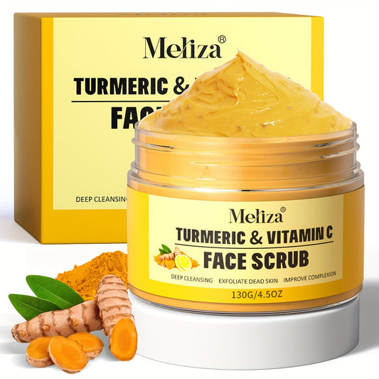Natural Glow MicroScrub Facial Exfoliator - Rejuvenates and Brightens Skin, Removes Dead Cells, Hydrates and Soothes with Vitamin C and Turmeric - Gentle, Non-Irritating and Cruelty-Free