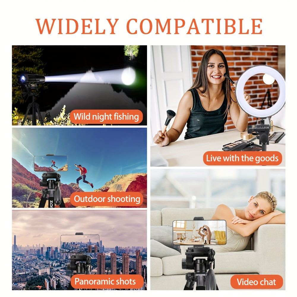 1pc Camera Tripod, 55in Tripod For Camera, Tripod Stand For Video Recording Photo Vlogging, Travel Bag For DSLR Camera Phone Projectors Lasers