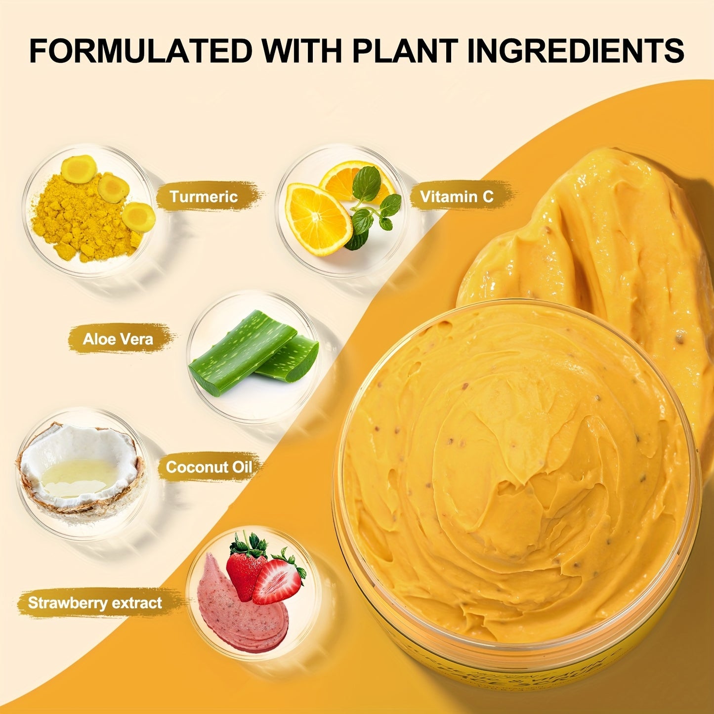 Natural Glow MicroScrub Facial Exfoliator - Rejuvenates and Brightens Skin, Removes Dead Cells, Hydrates and Soothes with Vitamin C and Turmeric - Gentle, Non-Irritating and Cruelty-Free