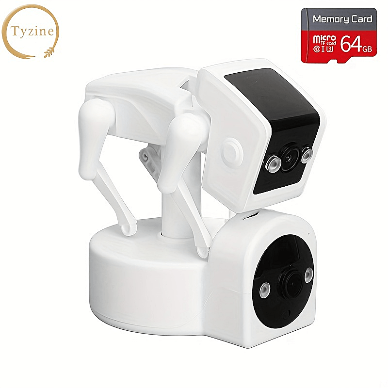 1pc Robot Dog 3MP HD Quality Upgrade Dual Camera (360° Rotation) 6 Layers Of High-definition Lens, 5G High-Speed Transmission, Support Multiple People Watch, Full Color Night Vision, HD Super Clear Night Vision, Smart Motion