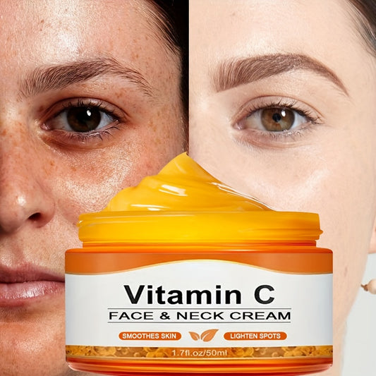 50ml Vitamin C Intensive Moisturizing Cream - Hydrates, Firms, and Nourishes All Skin Types - Alcohol-Free, Hyaluronic Acid Enriched, Anti-Drying, Unisex Adult Skin Care