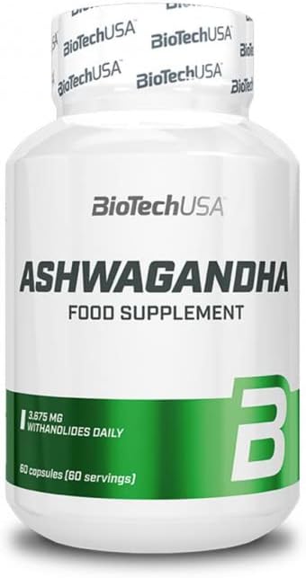 BioTechUSA Ashwagandha | Extrait de racine d'ashwagandha gélules | Soutien immunitaire et soulagement du stress | 60 gélules