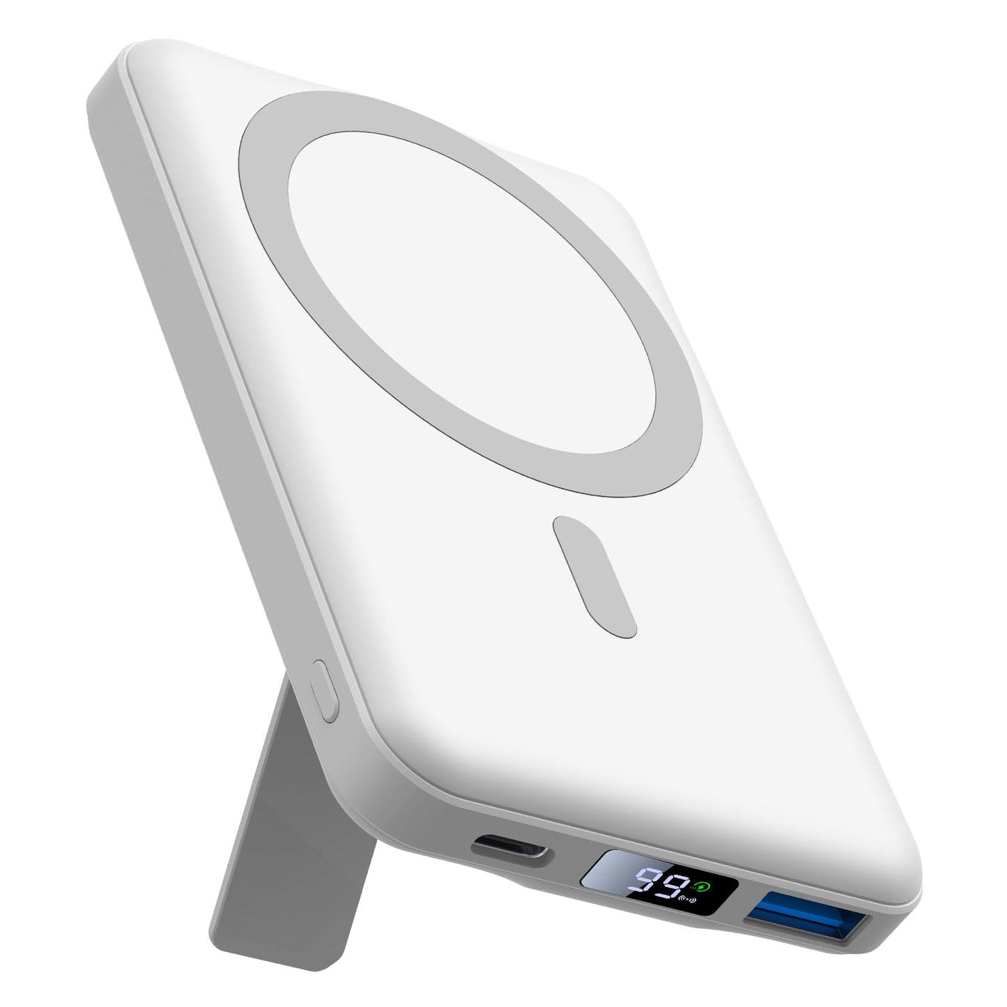 AOGUERBE Batterie Externe avec Magsafe, 10000mAh Power Bank Magnetique sans Fil PD 22.5W Charge Rapide Powerbank USB-C Pliable Chargeur Portable Compatible avec iPhone 16/15/14/13/12/ Pro/Mini/Pro Max