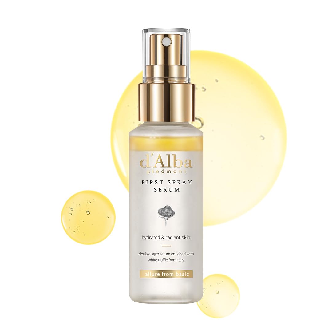 d'Alba First Spray Serum Sérum en Spray 100ml à la Truffe Blanche Italienne, Soin Végétalien, Brume Hydratante pour le Peau Radieuse, Sérum éclat, Soin Tout-en-Un