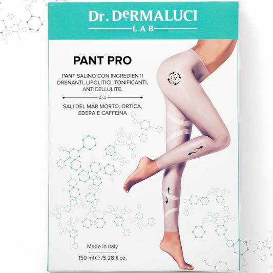 Collant Drainant Anticellulite Pantalon Salin Kit | 1 Application: 1 Pantalon Réutilisable | Sel de Mer Morte/Ortie/Lierre/Cafeina | Ingrédients Naturels | 1 Tanga Jetable + 1 Pantalon en Plastique