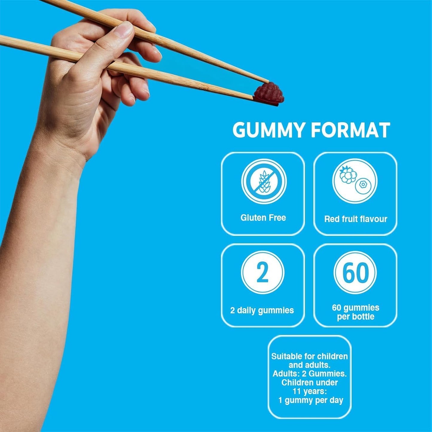 VITALDIN Ashwagandha Gummies – 300 mg d'extrait de Racine d'Ashwagandha KSM-66 & 1.000 UI Vitamine D2 – 60 gommes (pour 1 mois) Goût Fruits Rouges – Adaptogène Anti-stress; Calme et Relaxation – Vegan