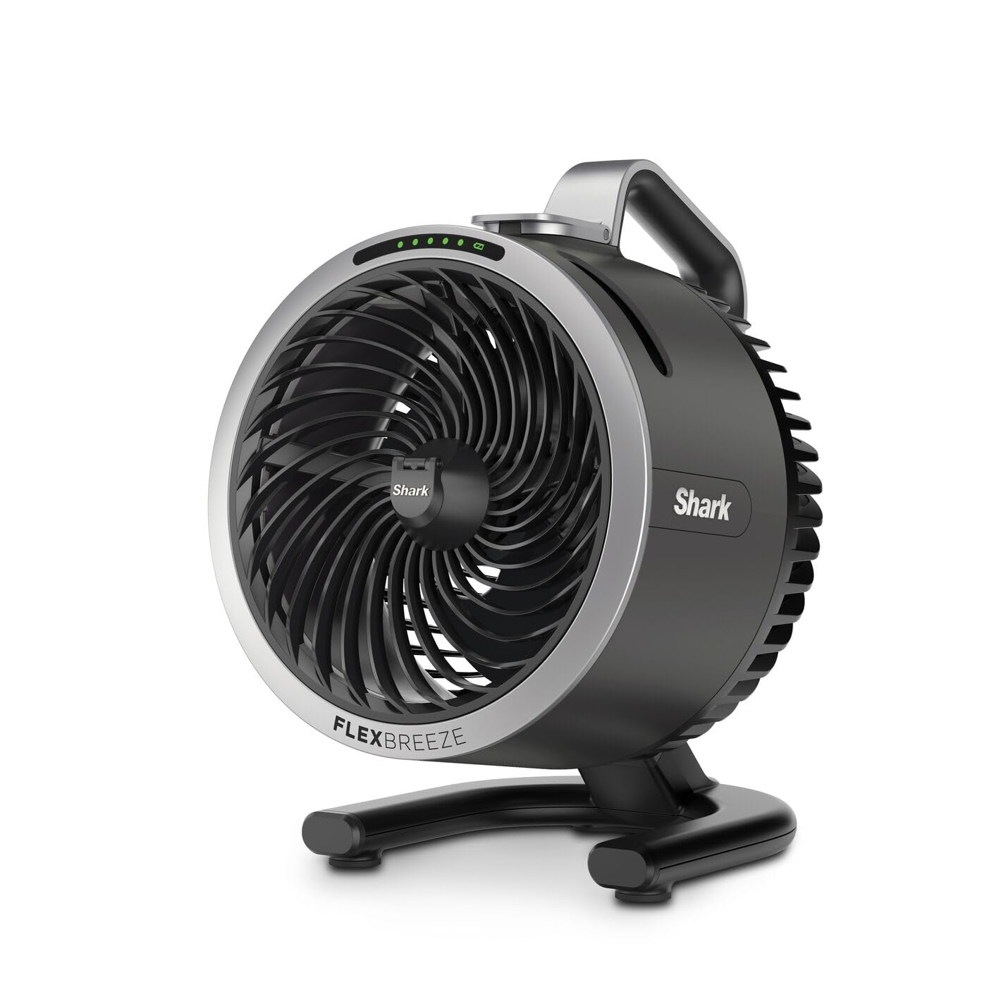 Shark FlexBreeze Pro Mist Ventilateur intérieur/extérieur sans fil, Brumisateur portable, Portée 20 m, Sur pied ou de table, 5 vitesses, Silencieux, Télécommande, Gris Charbon FA300EU