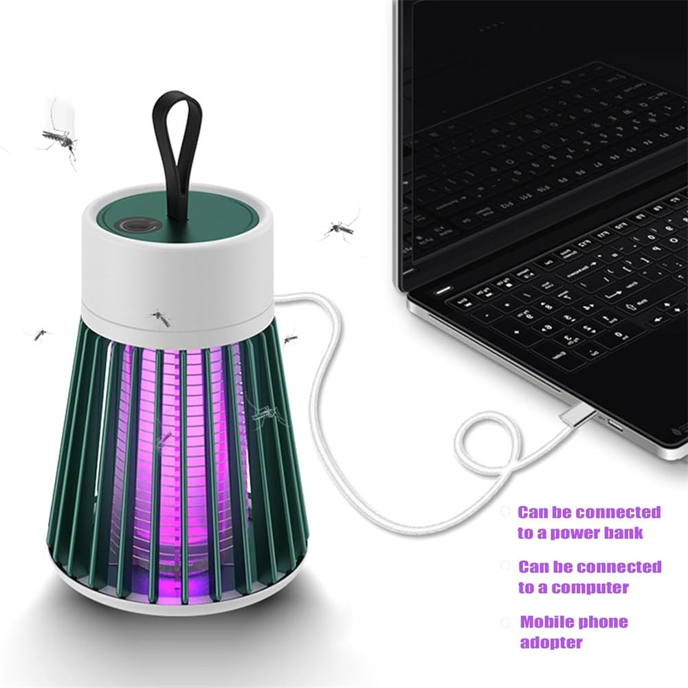 Mozz Guard, Lampe Anti-Moustiques Rechargeable USB - Attraction à 360 Degrés, Profitez d'un Confort sans Moustiques, Portable & étanche Lampe MozzGuard avec Lampe Camping Intégrées (Grey)