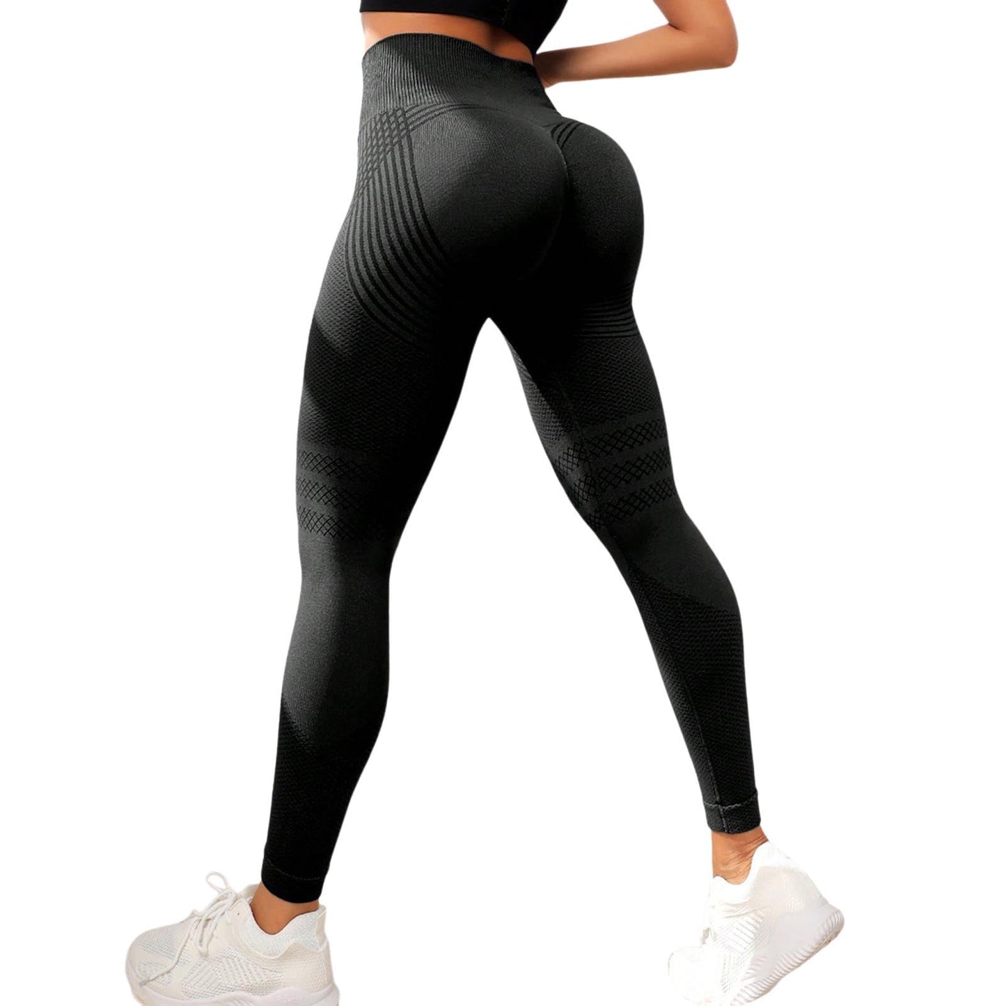 Plumi Leggings à Compression 3D Anti Cellulite Amaigrissant Minceur Leggings Femme Taille Haute sans Couture Push-Up Opaque Yoga Fitness Pantalon Sport