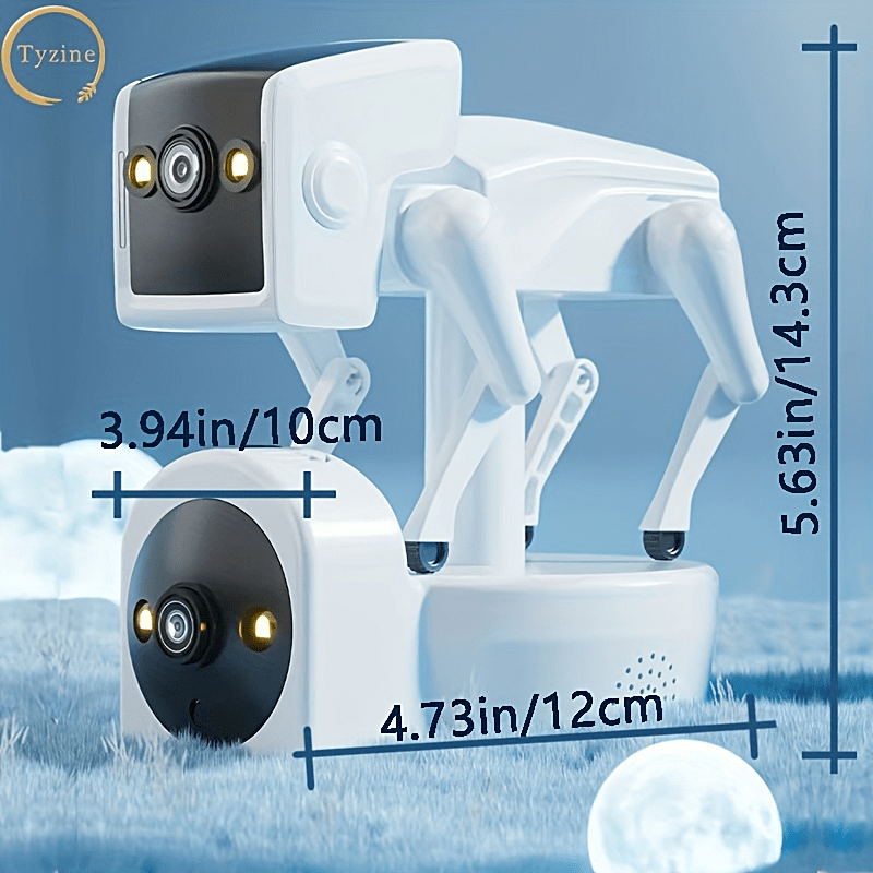 1pc Robot Dog 3MP HD Quality Upgrade Dual Camera (360° Rotation) 6 Layers Of High-definition Lens, 5G High-Speed Transmission, Support Multiple People Watch, Full Color Night Vision, HD Super Clear Night Vision, Smart Motion