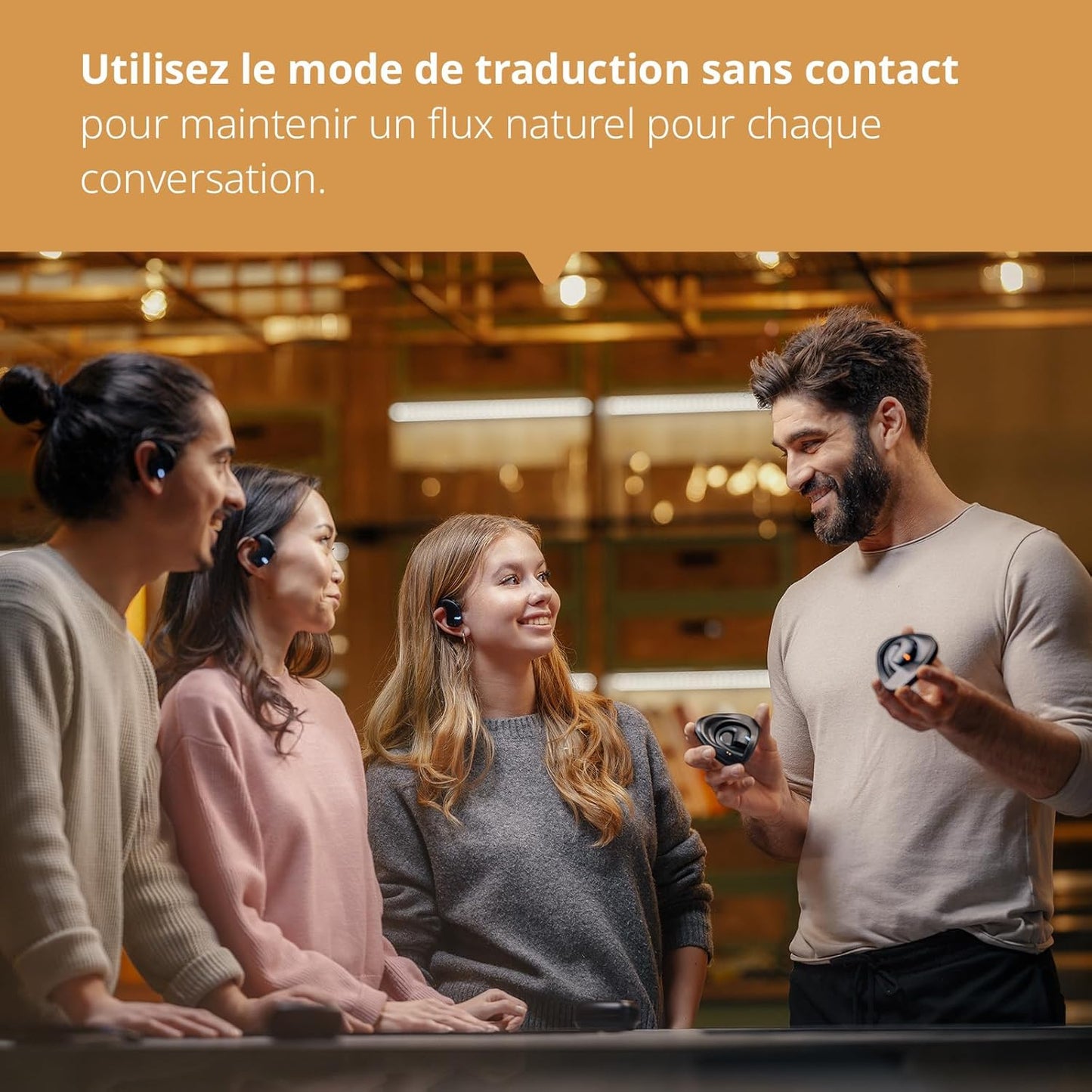 Vasco Translator E1 / écouteur traducteur instantané avec Plus de 50 Langues