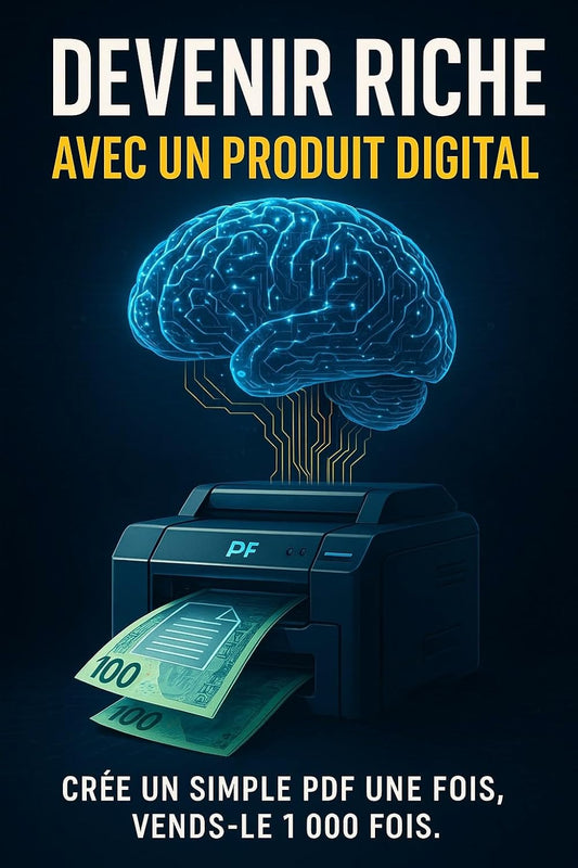 Devenir riche avec un produit digital: Crée un simple PDF une fois, vends-le 1 000 fois