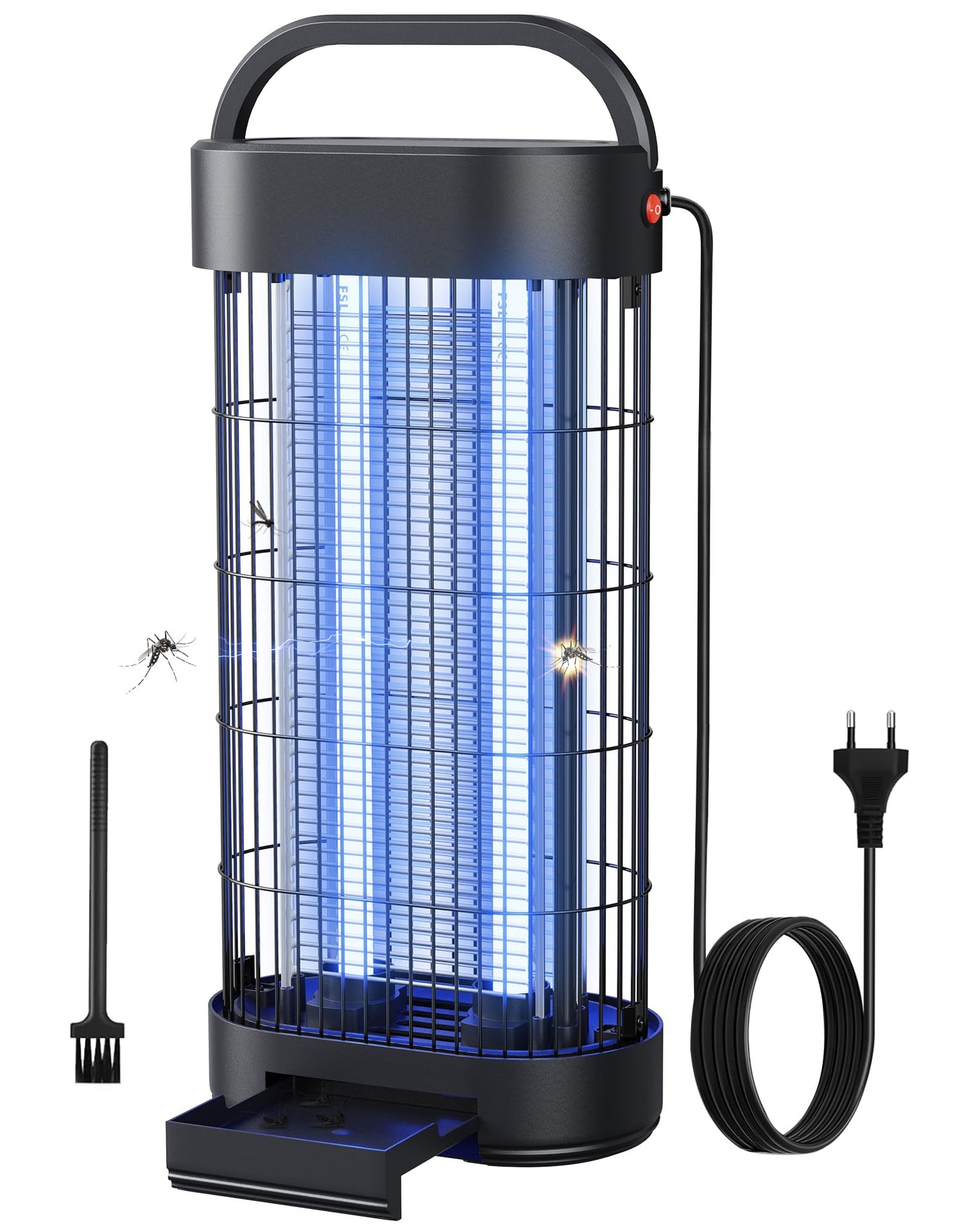 Lampe Anti Moustique 14W, 1800V UV Destructeur d'Insectes Électrique pour Intérieur, Piège Insectes Efficace pour Chambre, Cuisine et Bureau, Portée 60 m², Noir