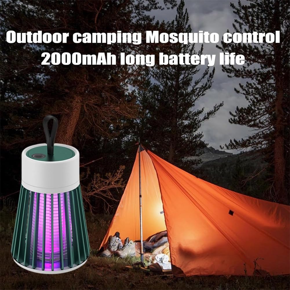 Mozz Guard, Lampe Anti-Moustiques Rechargeable USB - Attraction à 360 Degrés, Profitez d'un Confort sans Moustiques, Portable & étanche Lampe MozzGuard avec Lampe Camping Intégrées (Grey)