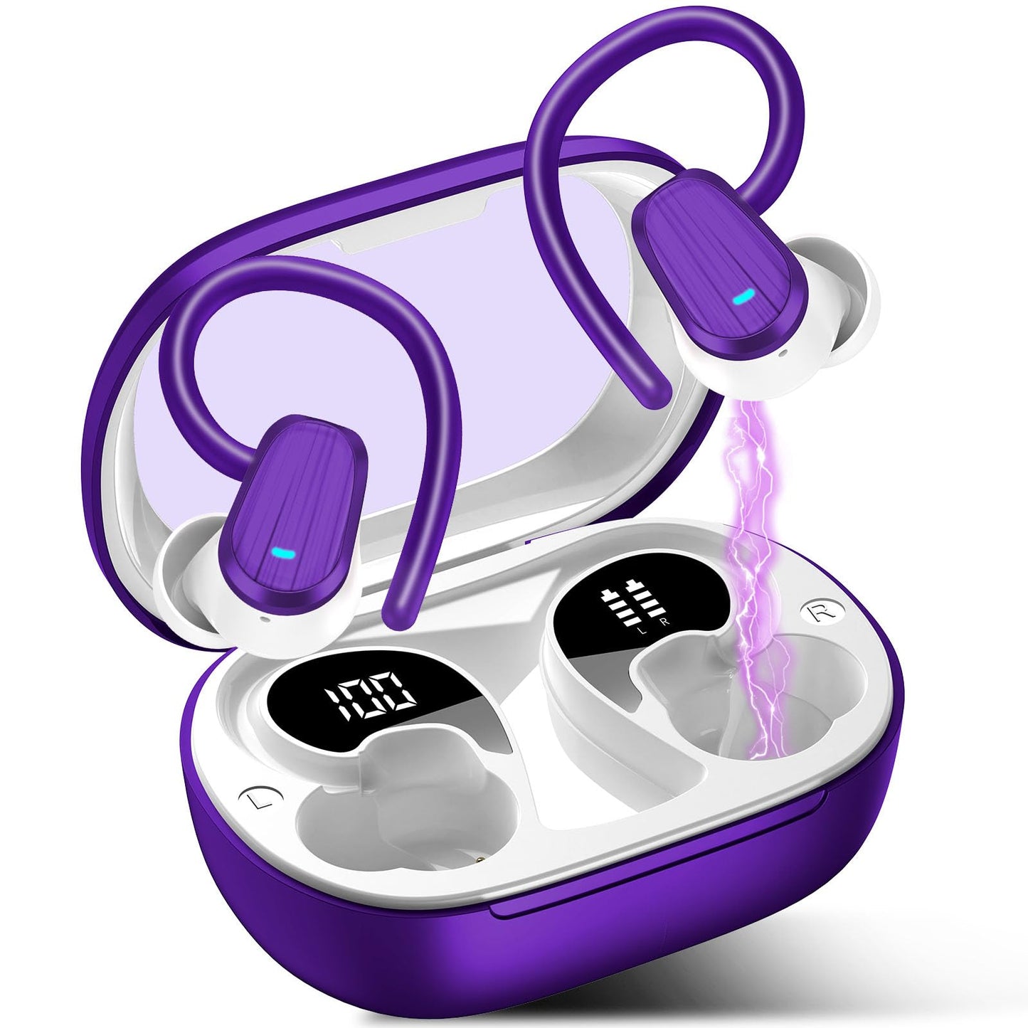 AI Ecouteur Traducteur Instantané, 50H Bluetooth 5.4 Oreillette Traducteur Instantané avec 164 Langues/6 Modes de Traduction, 3 in 1 AI Écouteur Traducteur Vocal Instantané pour Voyage/Affaires/Études