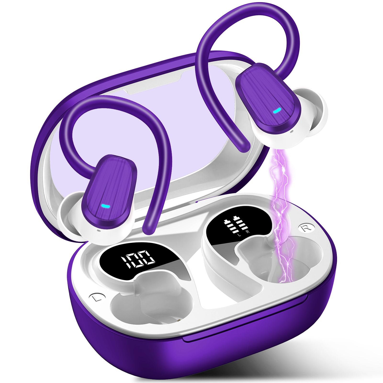 AI Ecouteur Traducteur Instantané, 50H Bluetooth 5.4 Oreillette Traducteur Instantané avec 164 Langues/6 Modes de Traduction, 3 in 1 AI Écouteur Traducteur Vocal Instantané pour Voyage/Affaires/Études
