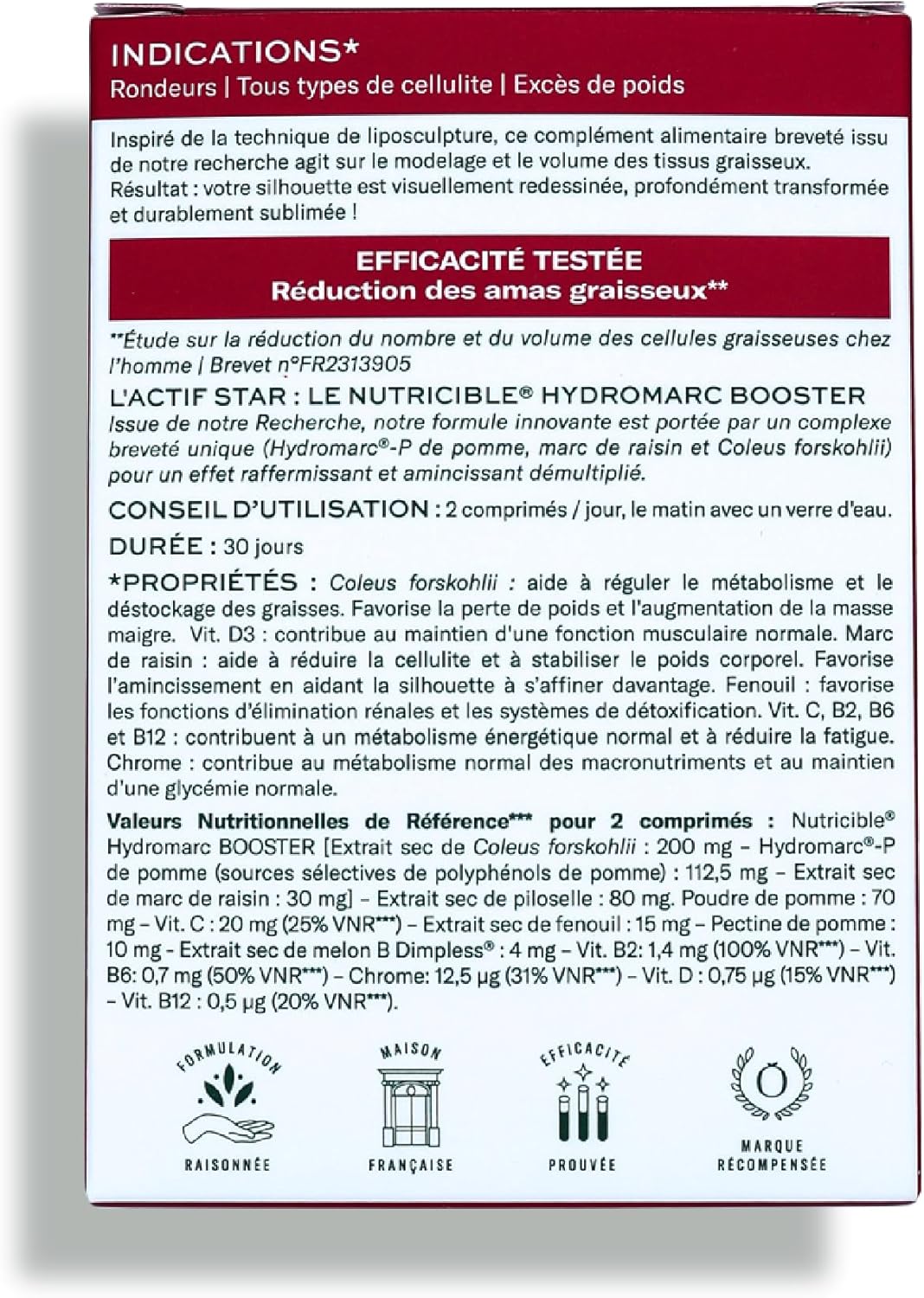 Complément Alimentaire Anti-cellulite | Réduit la peau d'orange, élimine les capitons | Coléus forskohlii, Marc de raisin, Fenouille, Vitamines C, B2, B6, B12 | Liposculpteur | 30 jours | POMÉOL
