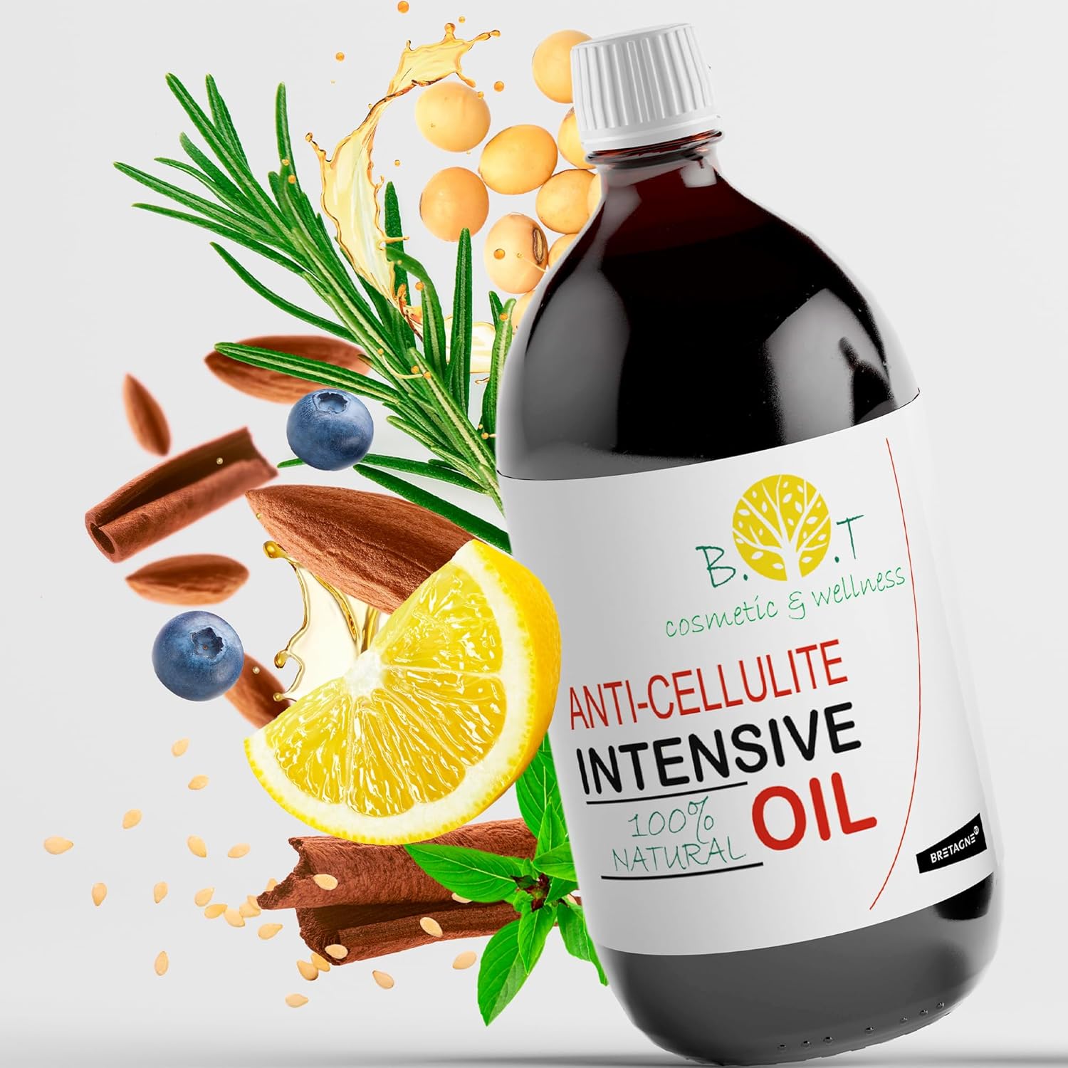Powerful Anti-Cellulite Oil 500ml | Slimming and Firming | Penetrates 6 Times More Effectively | Stretch Marks Prevention | 100% Natural, Strong Essential Oils