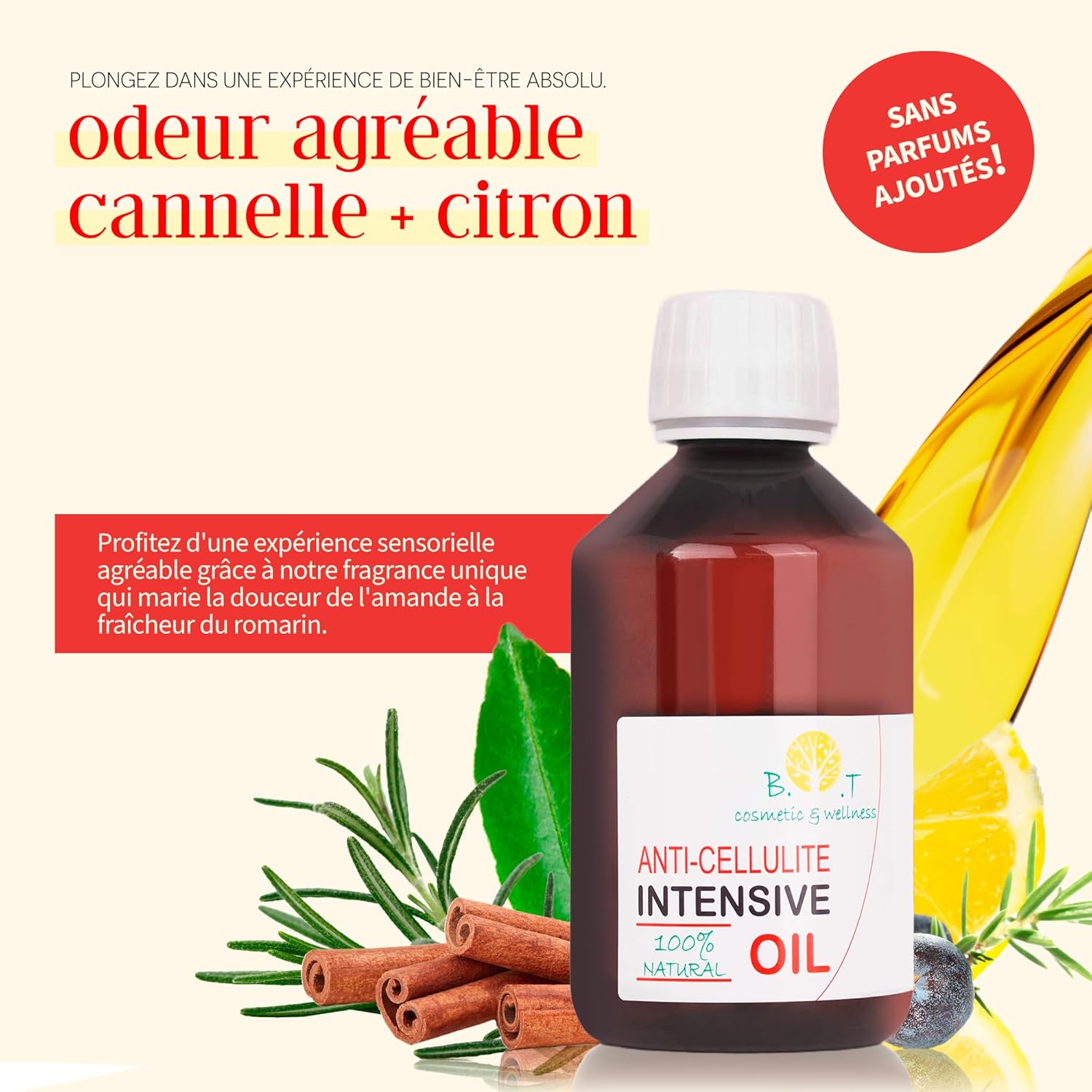 Powerful Anti-Cellulite Oil 500ml | Slimming and Firming | Penetrates 6 Times More Effectively | Stretch Marks Prevention | 100% Natural, Strong Essential Oils
