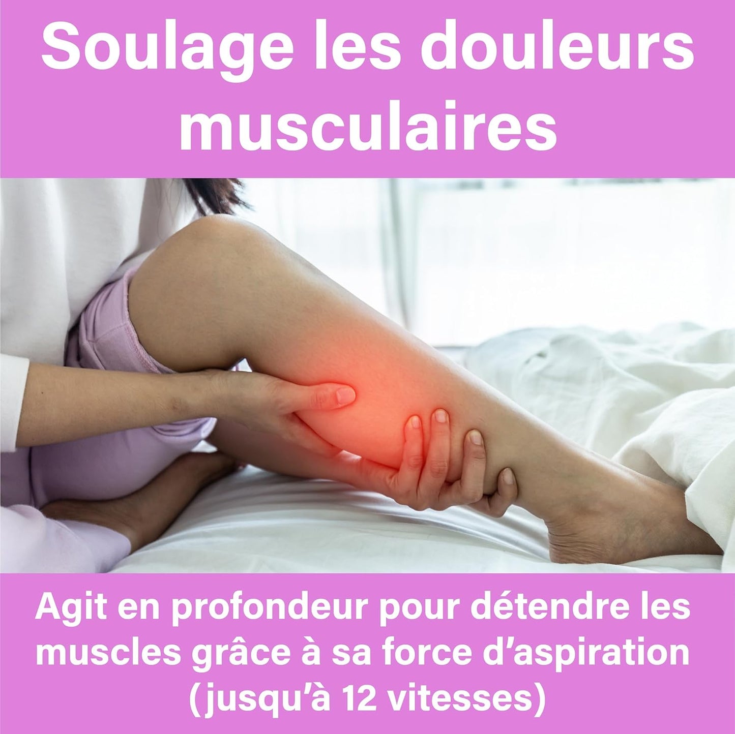 Ventouse anti cellulite electrique | Elimine la cellulite | Appareil massage professionnel | Machine de thérapie sous vide intelligente | Soulage les douleurs, tensions musculaires | Relaxation corps