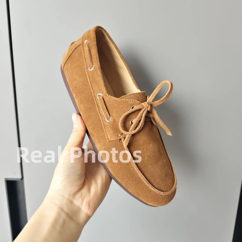 Mocassins en daim vintage pour femmes