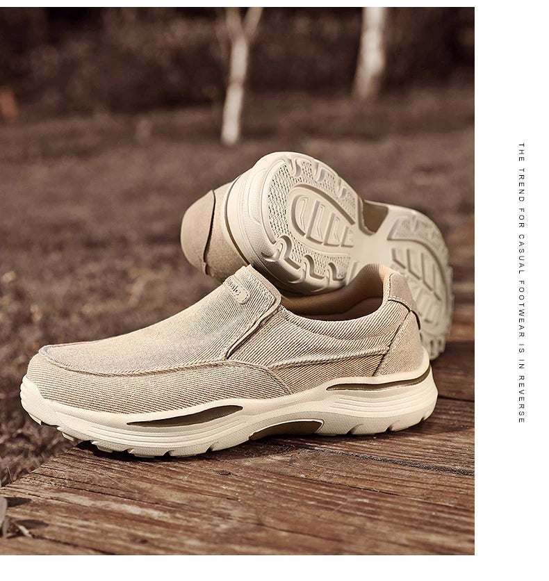 Chaussures décontractées en toile respirantes pour hommes