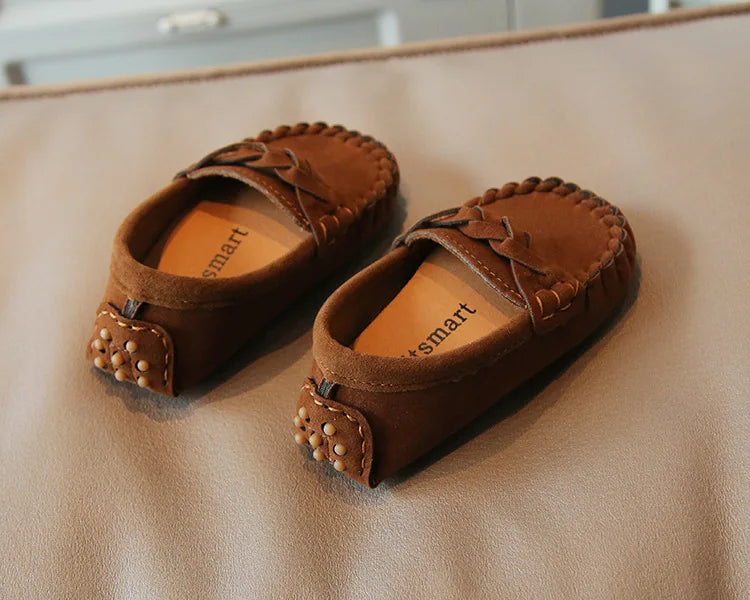 mocassins souples et tendance pour enfants, chaussures plates décontractées