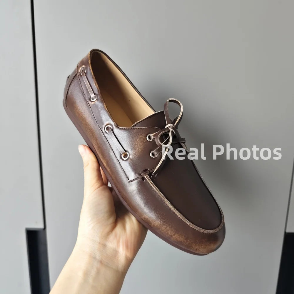 Mocassins en daim vintage pour femmes
