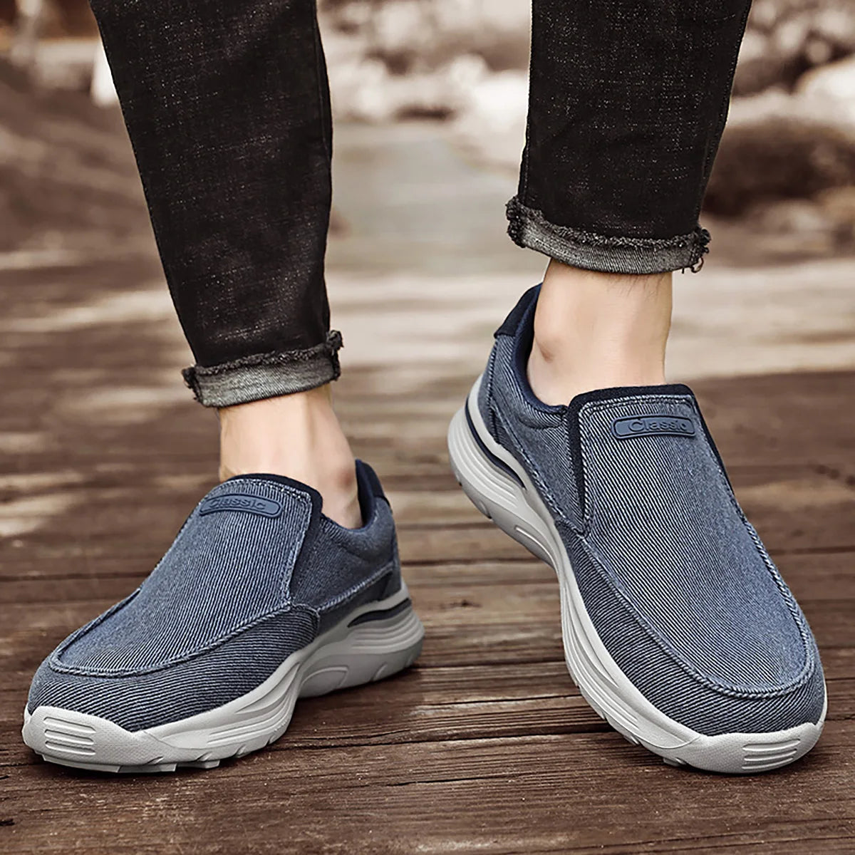 Chaussures décontractées en toile respirantes pour hommes